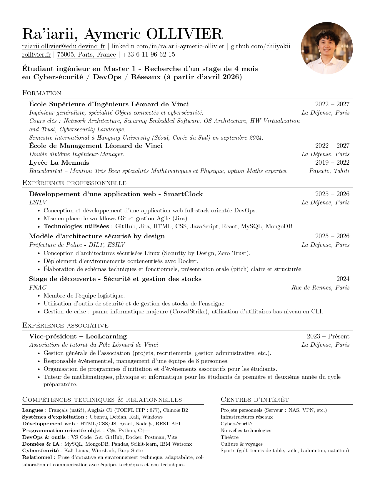 Mon CV